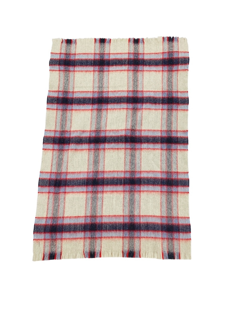 🍄 Cozy Plaid Pure New Wool Fringe Blanket Scarf